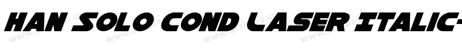Han Solo Cond Laser Italic字体转换